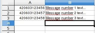 sms excel