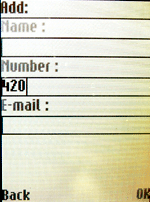 j2me sms midlet address book
