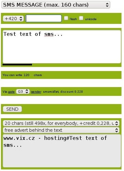 Sponsored SMS